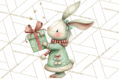 Festive Animals Clipart, Watercolor Critters Digital PNG Product Image 5