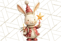 Festive Animals Clipart, Watercolor Critters Digital PNG Product Image 2