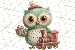 Festive Animals Clipart, Watercolor Critters Digital PNG Product Image 4