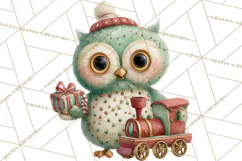 Festive Animals Clipart, Watercolor Critters Digital PNG Product Image 4