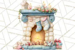Festive Animals Clipart, Watercolor Critters Digital PNG Product Image 2