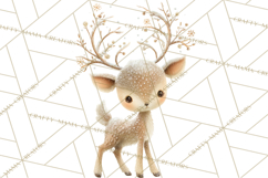 Festive Animals Clipart, Watercolor Critters Digital PNG Product Image 3