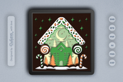 Winter Ginger Bread Mansion Layered Papercut Product Image 2