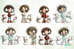 Winter Girl with Snowman Sublimation Product Image 6