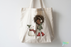 Winter Girl with Snowman Sublimation Product Image 2