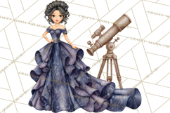 Celestial Christmas Clip Art PNG, Jewel Tone Winter Graphics Product Image 2