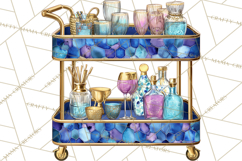 Celestial Christmas Clip Art PNG, Jewel Tone Winter Graphics Product Image 4