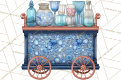 Celestial Christmas Clip Art PNG, Jewel Tone Winter Graphics Product Image 5