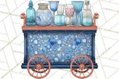 Celestial Christmas Clip Art PNG, Jewel Tone Winter Graphics Product Image 5