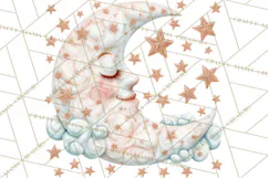 Celestial Christmas Clip Art PNG, Jewel Tone Winter Graphics Product Image 2