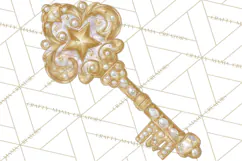 Celestial Christmas Clip Art PNG, Jewel Tone Winter Graphics Product Image 2