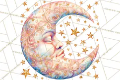 Celestial Christmas Clip Art PNG, Jewel Tone Winter Graphics Product Image 4