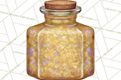 Celestial Christmas Clip Art PNG, Jewel Tone Winter Graphics Product Image 4