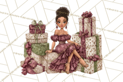 Celestial Christmas Clip Art PNG, Jewel Tone Winter Graphics Product Image 3