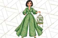 Celestial Christmas Clip Art PNG, Jewel Tone Winter Graphics Product Image 5