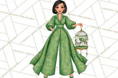Celestial Christmas Clip Art PNG, Jewel Tone Winter Graphics Product Image 5