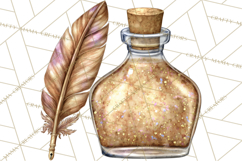 Celestial Christmas Clip Art PNG, Jewel Tone Winter Graphics Product Image 4