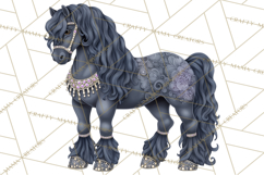 Celestial Christmas Clip Art PNG, Jewel Tone Winter Graphics Product Image 2