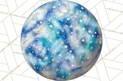 Celestial Christmas Clip Art PNG, Jewel Tone Winter Graphics Product Image 5