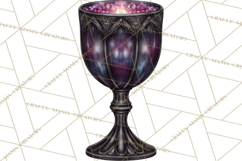 Celestial Christmas Clip Art PNG, Jewel Tone Winter Graphics Product Image 5