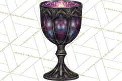 Celestial Christmas Clip Art PNG, Jewel Tone Winter Graphics Product Image 5
