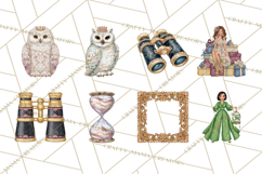 Celestial Christmas Clip Art PNG, Jewel Tone Winter Graphics Product Image 5