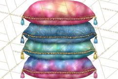 Celestial Christmas Clip Art PNG, Jewel Tone Winter Graphics Product Image 4