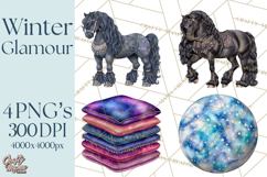 Celestial Christmas Clip Art PNG, Jewel Tone Winter Graphics Product Image 1