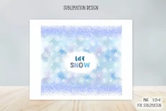 winter glitter and snowflakes 25 oz glass tumbler sublimation design