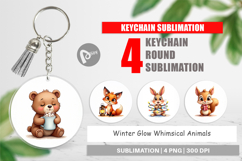 Winter Glow Whimsical Animals Keychain Product Image 1