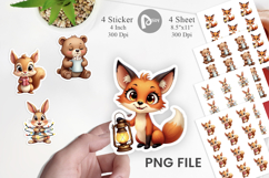 Winter Glow Whimsical Animals Sticker Product Image 1
