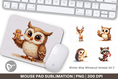 Winter Glow Whimsical Animals Mouse Pad Product Image 1