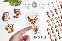 Winter Glow Whimsical Animals Sticker Product Image 1