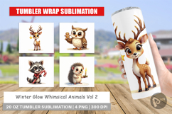 Winter Glow Whimsical Animals Tumbler Product Image 1