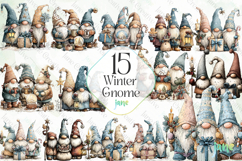 Winter Gnome Sublimation Clipart Product Image 1