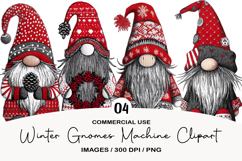 Winter Gnomes Machine Clipart Product Image 1