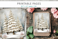 winter junk journal, grunge winter paper Product Image 6