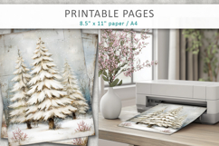 winter junk journal, grunge winter paper Product Image 3