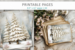 winter junk journal, grunge winter paper Product Image 4