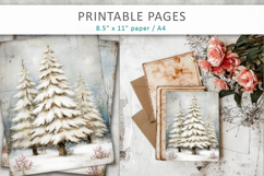 winter junk journal, grunge winter paper Product Image 7