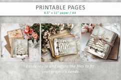 winter junk journal, grunge winter paper Product Image 5