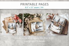 winter junk journal, forest cabin pages Product Image 7