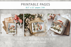winter junk journal, mushroom grunge pages Product Image 8