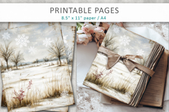 winter junk journal, winter scrapbook pages Product Image 5