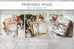 winter junk journal, snowy landscape art Product Image 7