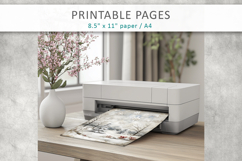 winter junk journal, snowy landscape art Product Image 8