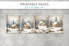 winter junk journal, textured winter pages Product Image 2