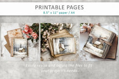winter junk journal, textured winter pages Product Image 7