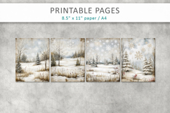winter junk journal, printable pages Product Image 2
