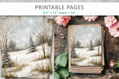 winter junk journal, printable pages Product Image 3